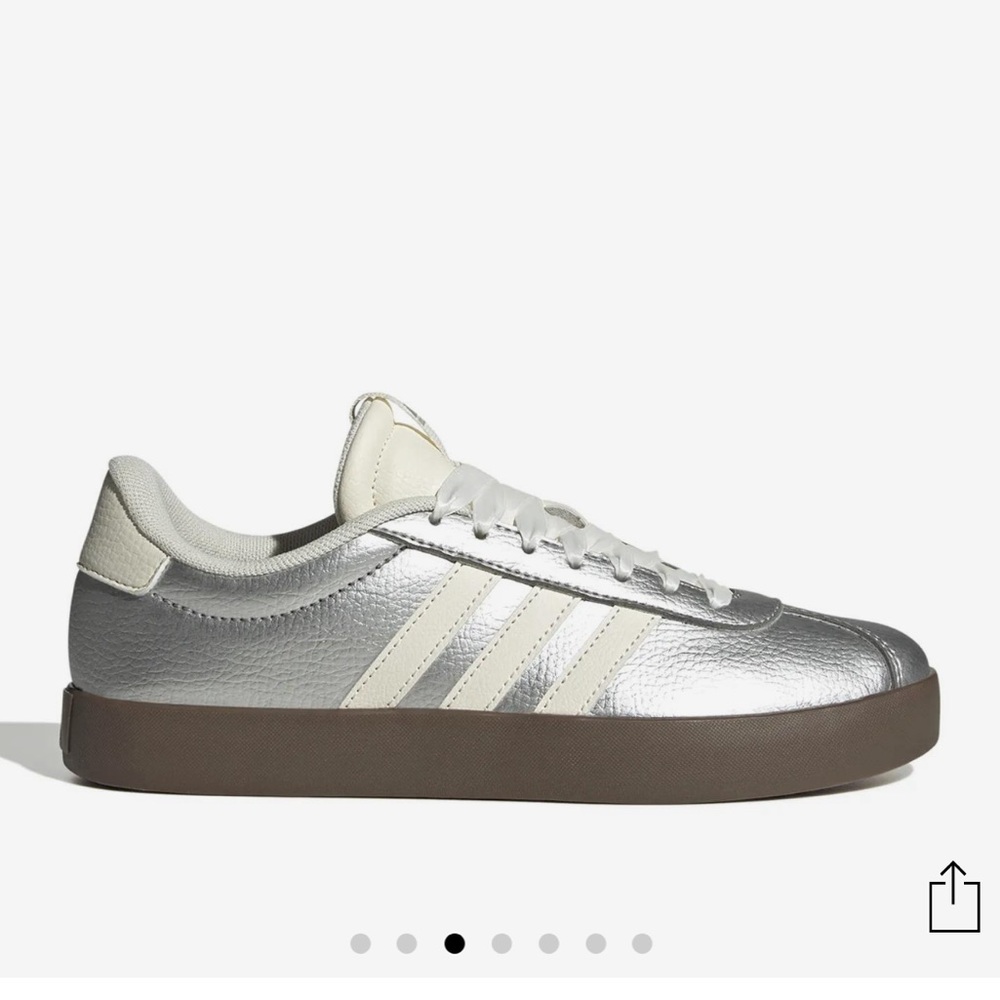 Adidas Women's VI Court 3.0 Sneakers - Silver and Cream